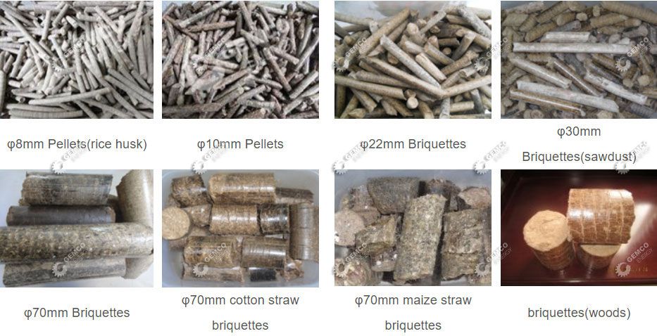 straw briquettes made by briquette press machine